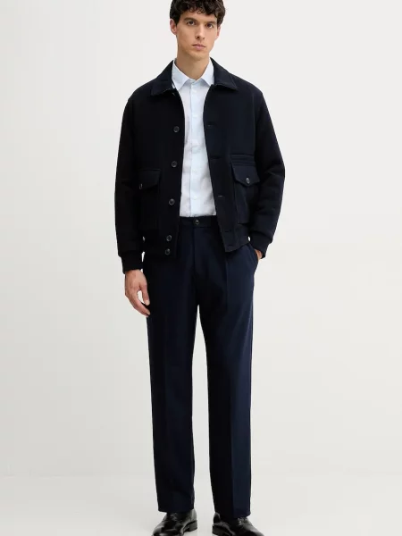 United Colors of Benetton dzseki gyapjúkeverékből átmeneti sötétkék