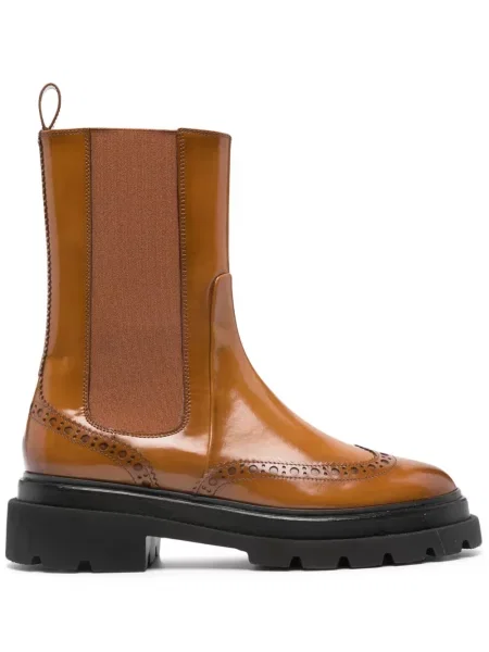 Botine chelsea Santoni din piele maro