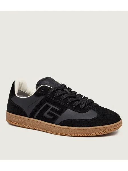 Balmain Sneakers SWAN | piele întoarsă negru