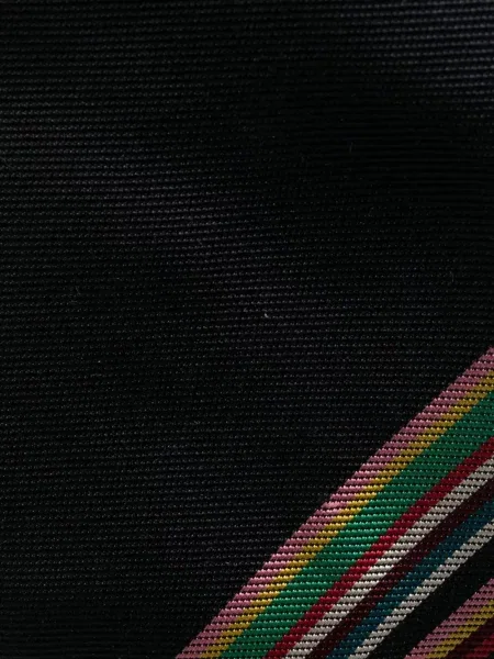 Šilkinis dryžuotas kaklaraištis Paul Smith juoda