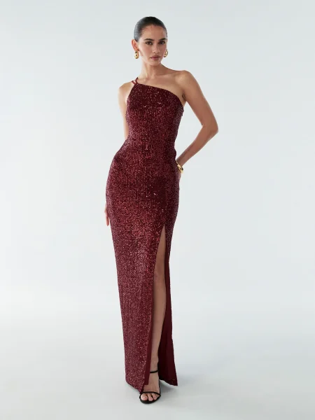 BWLDR Rochie Boston burgundy roșu