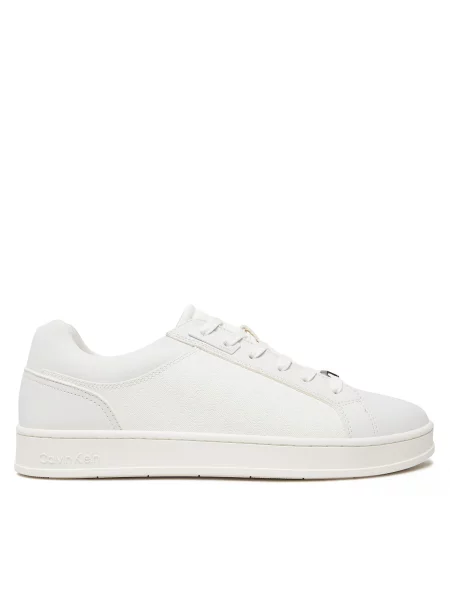 Sneakers Calvin Klein με κορδόνια με δαντέλα λευκό