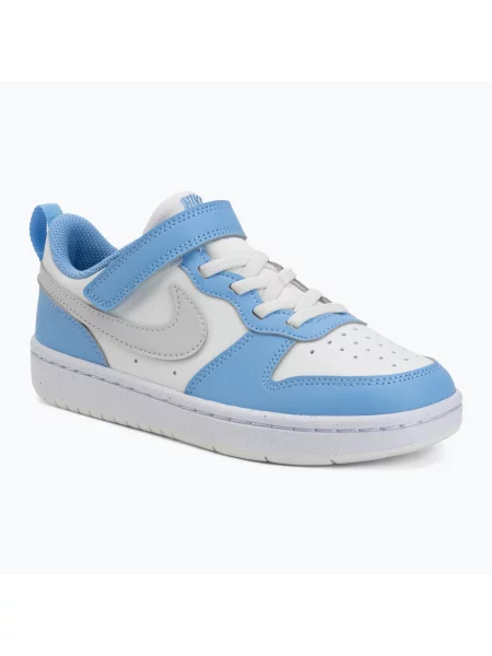 Детски обувки Nike Court Borough Low Recraft summit white/cobalt pulse/vast grey бяло