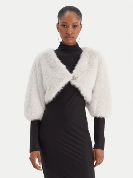 Rinascimento Кожено палто бял