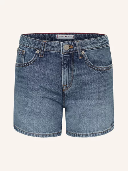 Tommy Hilfiger Džínové Šortky Skinny Fit mediumused modré