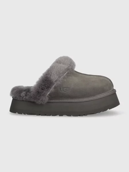 UGG papuci din piele intoarsa Disquette gri