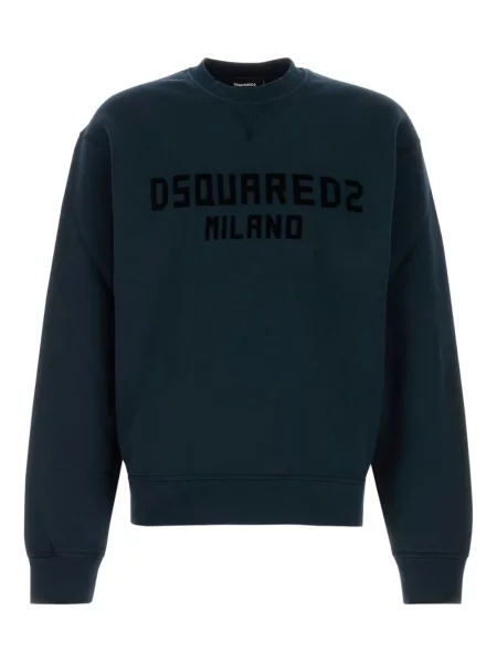 Hanorac Dsquared2 cu broderie albastru