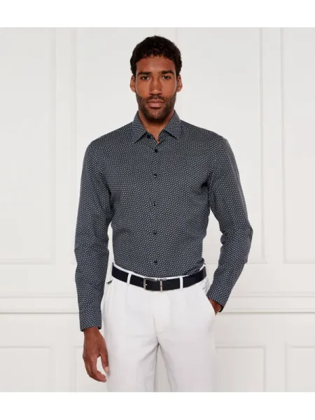 BOSS BLACK De in cămașă | Casual fit negru