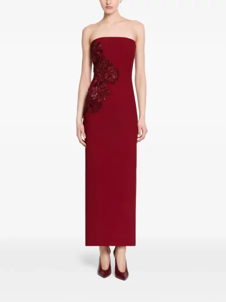 Rochie maxi Elie Saab fără bretele roșu