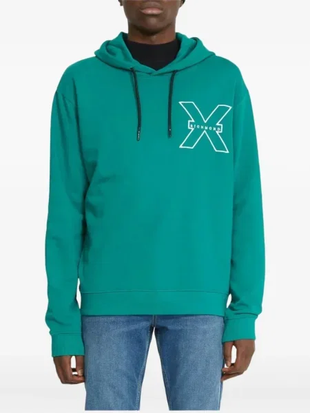 Mikina s kapucí John Richmond s potiskem zelená