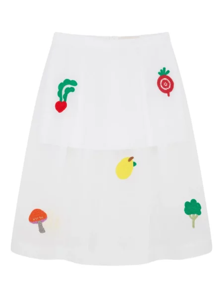 Fusta mini Mira Mikati cu broderie alb