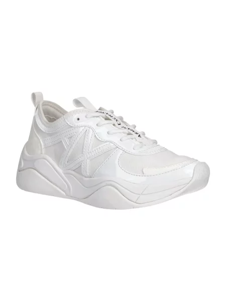 Sneakersy Armani Exchange skórzane białe