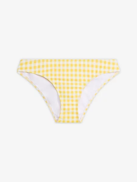 Figi bikini w kratkę białe