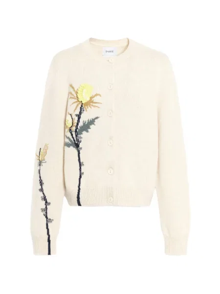 Cardigan Barrie din cașmir alb