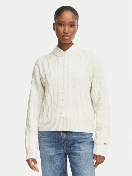 Tommy Hilfiger Sweter jasny beżowy