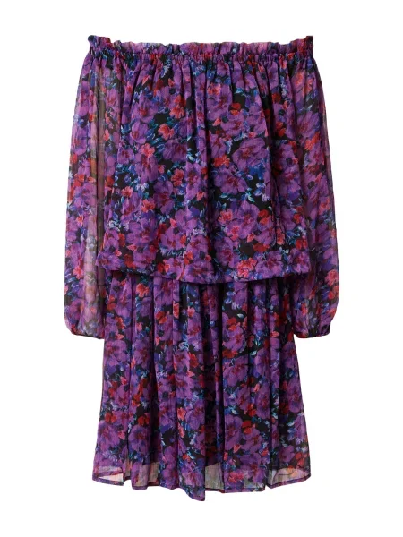 VILA Rochie verde jad / lila / roz negru