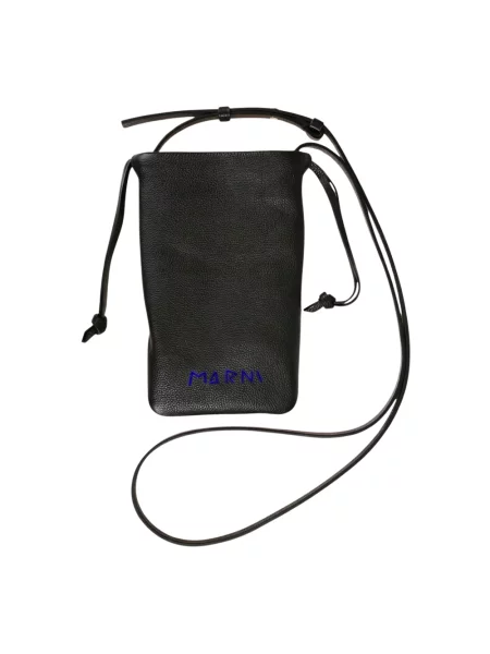 Torba crossbody Marni skórzana czarna