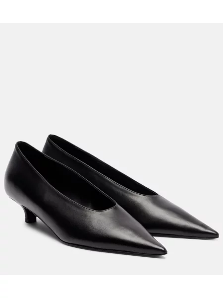 Pantofi cu toc Toteme din piele negru