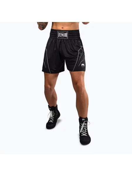 Pantaloni scurți de box pentru bărbați Venum Streamline Boxing black/white alb