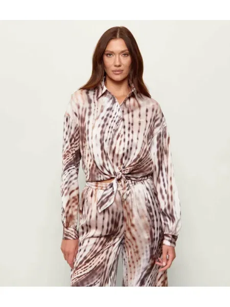 GUESS De satin cămașă JUN | Cropped Fit bej