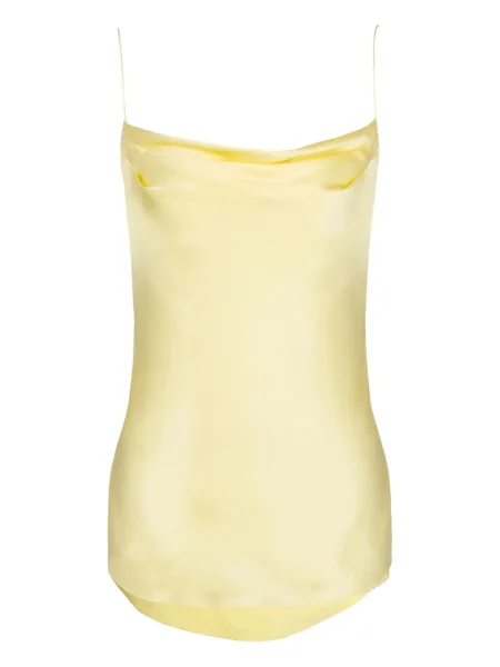 Top Balmain de mătase galben