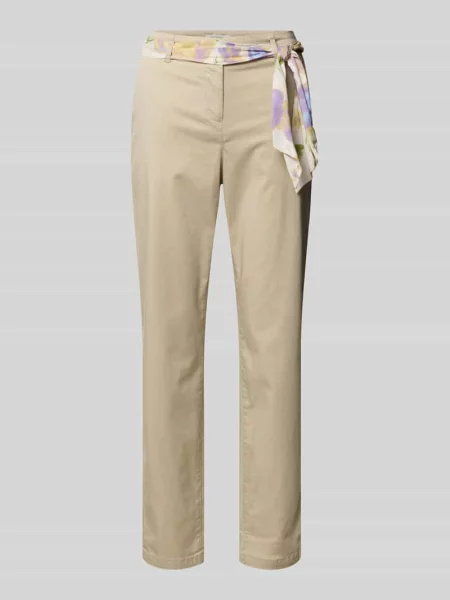 Chinosy o kroju slim fit z dodatkiem Christian Berg Woman