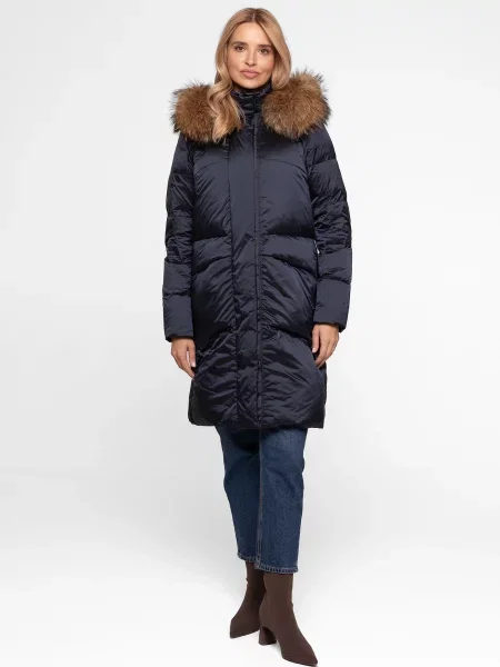 Kurtka puchowa Perso niebieska