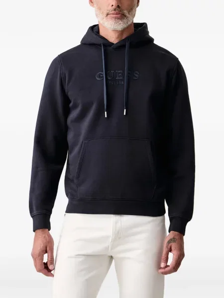 Mikina s kapucňou Guess modrá