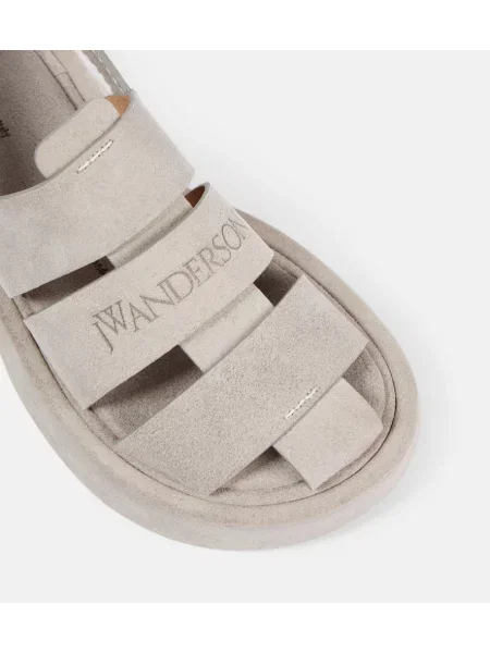 Sandale Jw Anderson din piele cu platformă gri