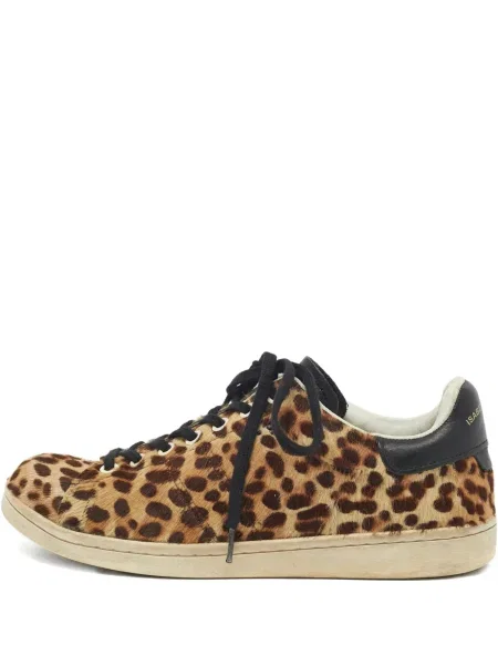 Sneakerși Isabel Marant cu imagine cu model leopard maro