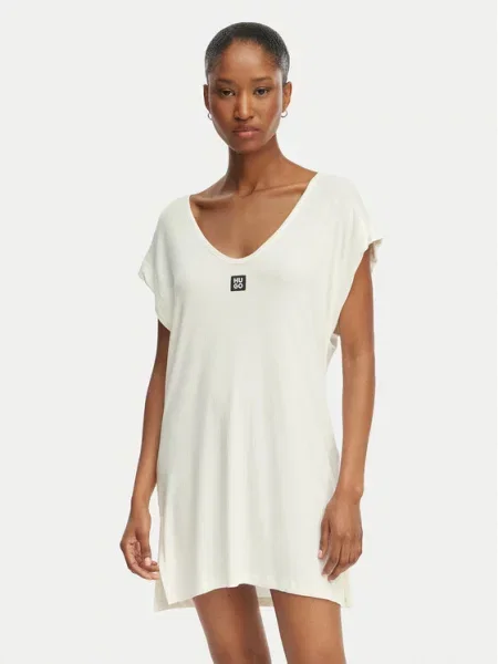 HUGO Пляжна сукня Signature B. Кремовий