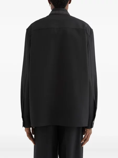 Cămașă Jil Sander de lână negru