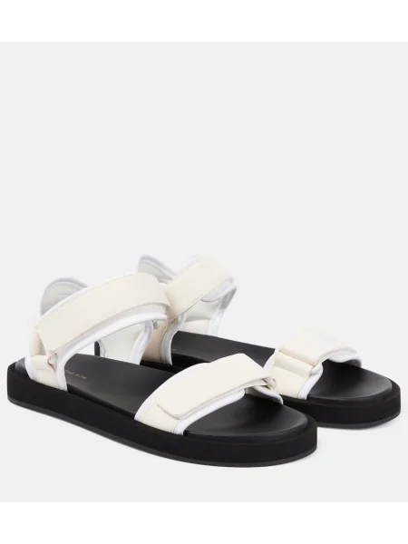 Sandale The Row din piele alb