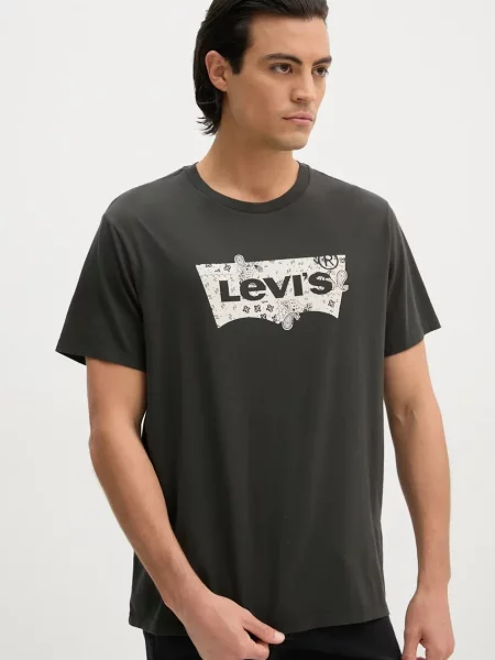 Levi's t-shirt z nadrukiem czarny