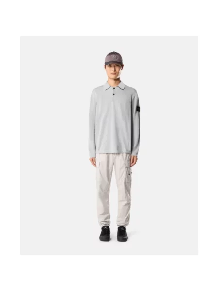 Koszulka polo Stone Island z kamieniami szara