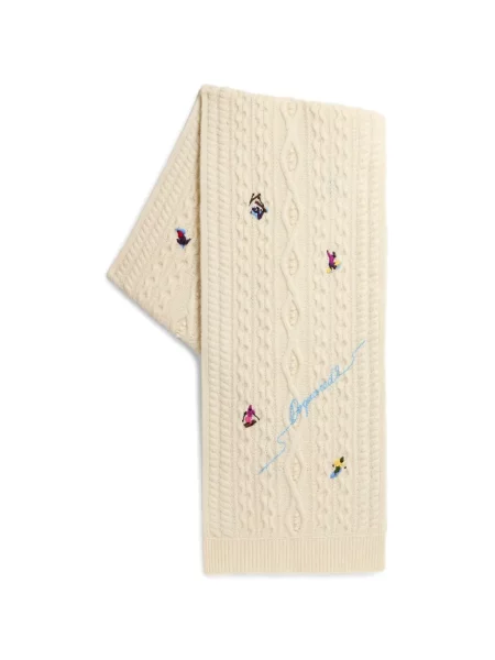 Fular Dsquared2 cu broderie de lână