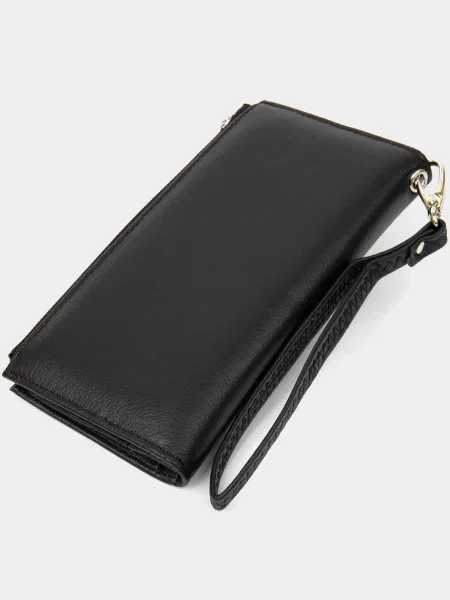 Кожаный кошелек St Leather Accessories черный