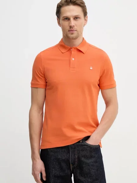 United Colors of Benetton polo tričko oranžové