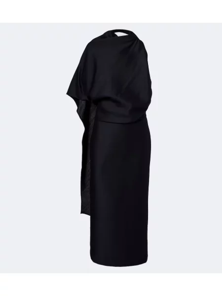 Rochie midi Róhe drapată cu spatele deschis albastru