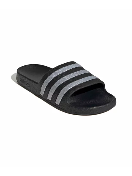 ADIDAS ORIGINALS Saboți ADILETTE AQUA / argintiu negru