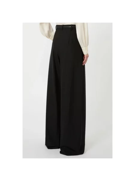 Spodnie Max Mara Studio wełniane czarne