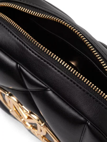 Prošiven torbica Love Moschino s autogramom crna