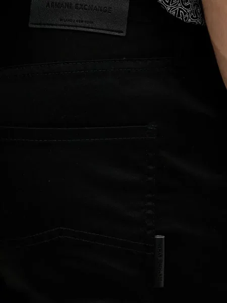Pantaloni Armani Exchange cu autograf negru