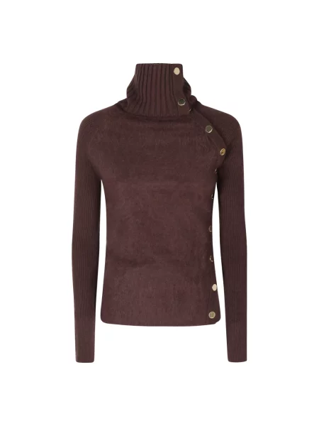 Sweter Sportmax wełniany bez rękawów brązowy