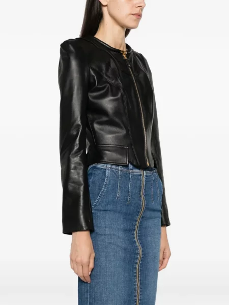 Geanta de piele Elisabetta Franchi negru