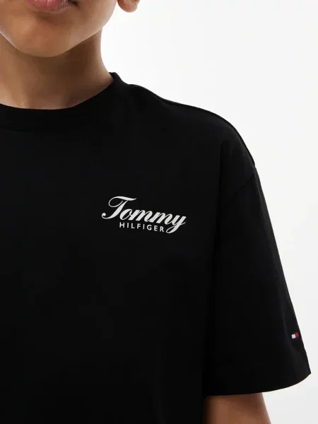 Tommy Hilfiger тениска за деца от черно