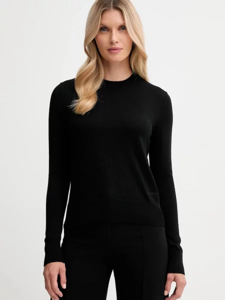 Calvin Klein pulover din amestec de lână negru