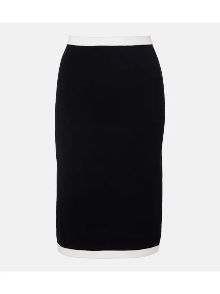 Fustă tip creion Nina Ricci tricotate negru