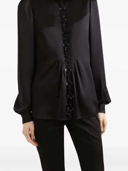 Bluză Dolce & Gabbana din satin negru