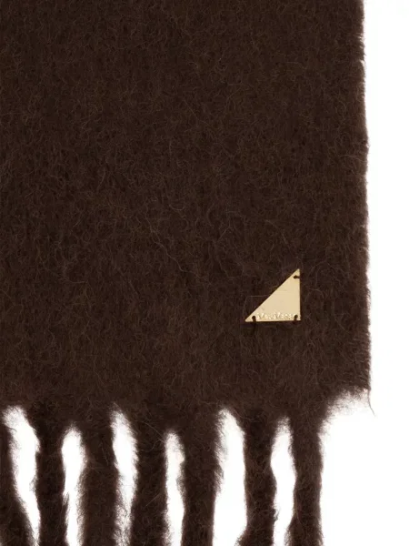 Fular Max Mara din lână alpaca maro